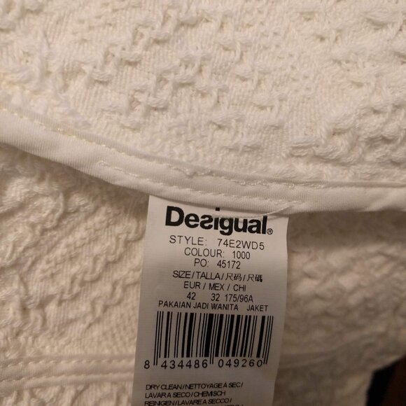 Gorgeous Desigual Whte Jacket CHAMALEON - Picture 5 of 12
